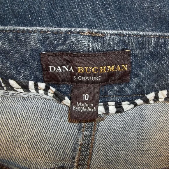 Dana Buchman Womens Denim Capris Cropped Jeans Size 10 Five Pockets Casual Blue - Picture 5 of 7